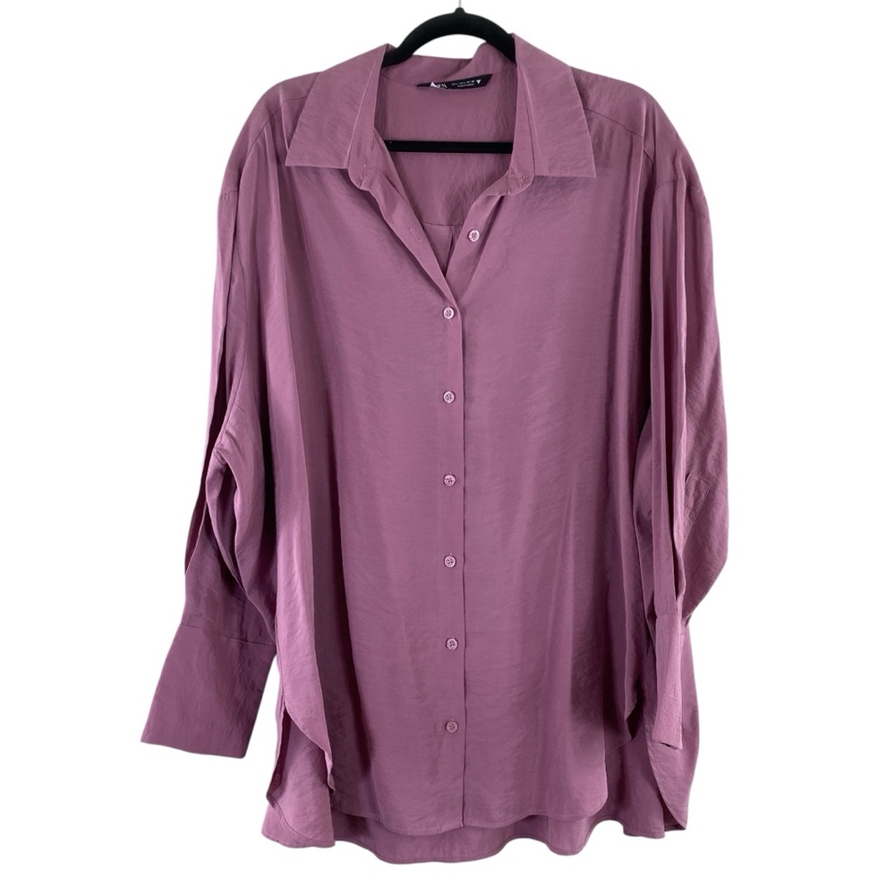 Zara Mauve Button Down Shirt